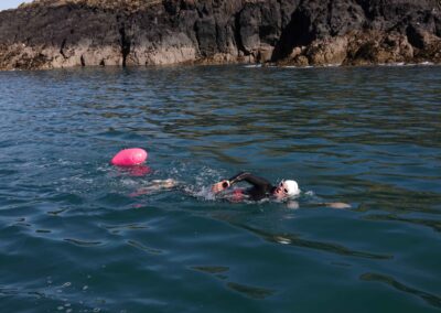 Amanda Love swimming around Skomer in August 2022