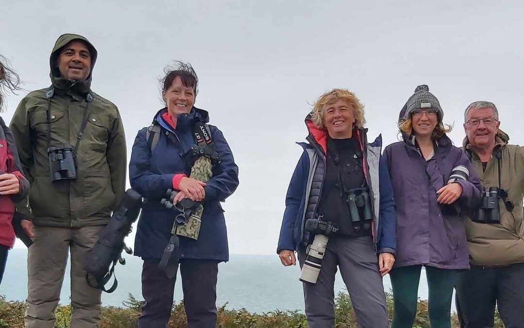Group on Skomer during Autumn Migration Special September 2022
